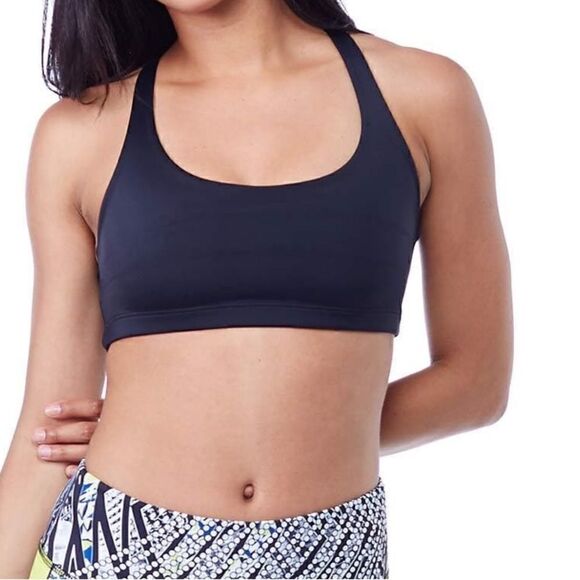 NWT Onzie chic black yago workout sports bra size L - Picture 1 of 9